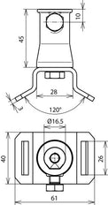 Clip de acero inoxidable para correa tensora Dehn - 106322