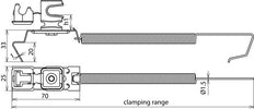 Dehn Roof Cond Snap Gris Claro H16mm Rd 8mm Gama - 204469
