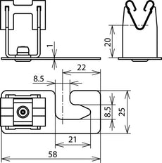 Portaconductor Dehn para tejados de chapa ondulada - 206339