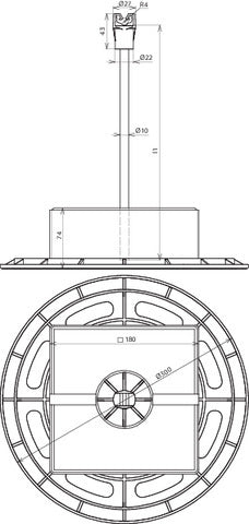 DEHN DLH 8 H435 D300 BS Juego Con Placa Base Y Bloque De Hormigón - 253125