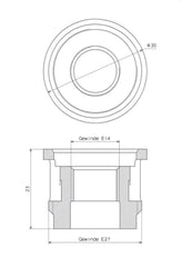 Mast Lighting Caja de empalmes Reductor E27-E14 - 745108