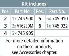 Kit de puesta a tierra y cortocircuito Dehn para distribución de cables - 745901