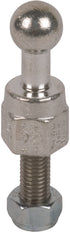 Punta esférica fija con perno roscado y tuerca M16x45mm D20mm recta - 754645