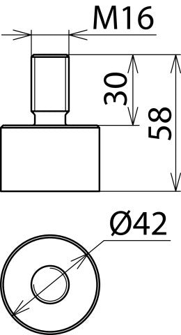Dehn Soldadura Tipo Conector Perno Roscado M16X30mm St GalZn Kit - 755501