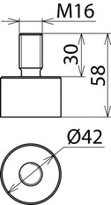 Dehn Soldadura Tipo Conector Perno Roscado M16X30mm St GalZn Kit - 755501