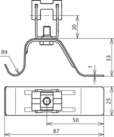 Soporte de Conductor de Techo de Acero Inoxidable Dehn 20mm Con Abrazadera - 206369 [2 piezas]