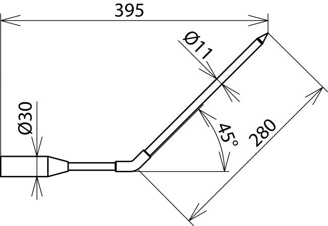 Sonda de Ensayo Dehn Acodada 45 Con Perno Roscado M8 Para PHE 3-24KV - 766941