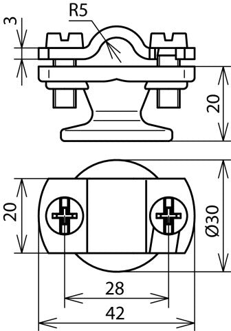 Portaconductor Dehn Con Brida Para Varilla 7-10mm - 275110 [2 uds.]
