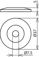 Dehn Tapa Disco Plástico Marrón Para Conductor Y Portacañas - 276007 [10 piezas]