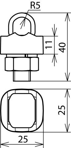 Dehn KS Conector St Tzn Zdc Para Rd 7-10mm Con Arandela Muelle - 301010