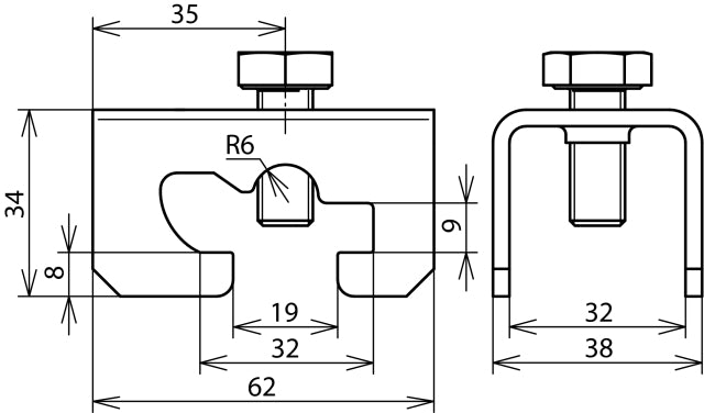 Dehn Abrazadera De Conexión Para Fl 30/Rd 10mm Conexión Cruzada Y Paralela - 308129