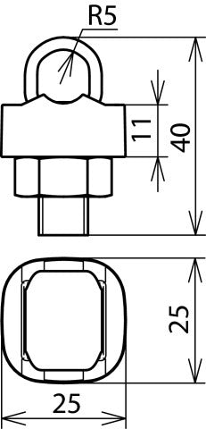 Dehn KS Conector St Tzn ZDC Para Rd 7-10mm Una Pieza - 301000