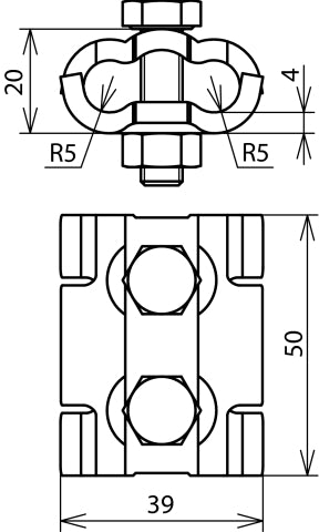 Conector paralelo Dehn Cu Rd 4-10mm SKM8X30 PV 4.10 Accesorios - 305007