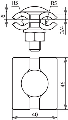 Conector paralelo de acero inoxidable Dehn PV 7.10 FRM10X35 V4A - 306029
