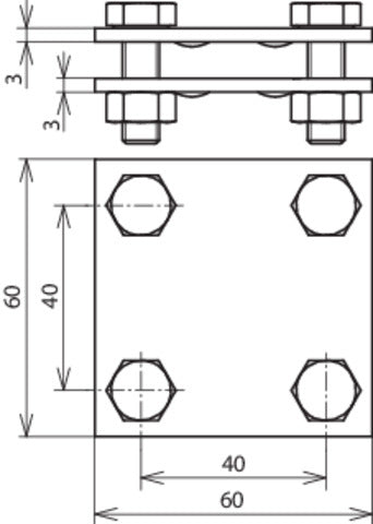 Dehn Unidad Transversal St Tzn Para Fl 30/30mm Sin Placa Intermedia - 318033