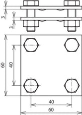 Dehn Unidad Transversal St Tzn Para Fl 30/30mm Sin Placa Intermedia - 318033