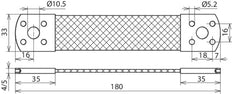 Trenza de puente Dehn Al 50mm L 180mm - 377015