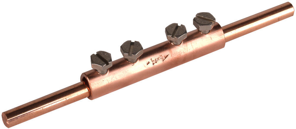 Manguito de conexión de cobre Dehn para varilla de 8 mm con 4 tornillos M6x8 mm - 385207