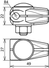 Dehn EST Conector ZDC 8mm Con Tornillo Cabeza Truss - 310008