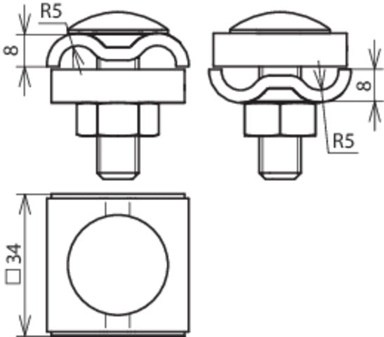 Dehn Conector Universal Acero Inoxidable Para Conexión Cruzada Paralela - 315119