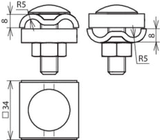 Dehn Conector Universal Acero Inoxidable Para Conexión Cruzada Paralela - 315119