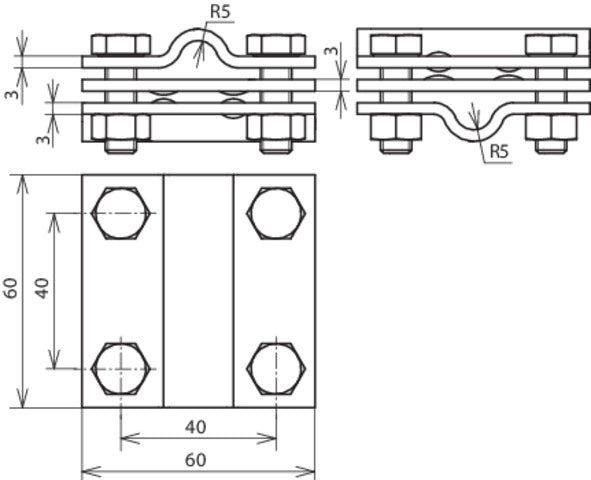 DEHN Cross Unit StSt V4A 8-10mm Interm Accesorios KS8.10 - 319209