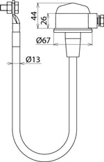 Vía de chispas aislante para zona Ex con cable de conexión Cu 25mm2 L 300mm - 923062