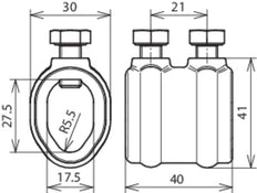 Manguito de Desconexión Dehn ZDC Para RD 7-10/16mm Con Dos Tornillos Hexagonales - 450000