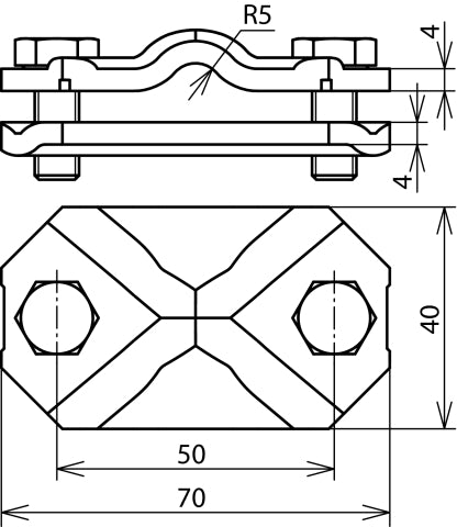 Dehn CU Clamp Para RD 7-10 FL 30-40mm Conexión/Desconexión - 454107