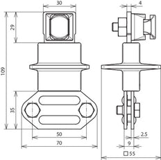 Dehn Pinza Discon Bimetálica Cu-St Tzn Con Conector KS - 460147
