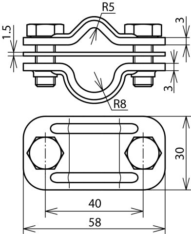 Dehn Pinza Desconectadora Uni Bimetálica Cu-St/tZn Rd 8-10/16mm - 460507