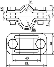 Dehn Pinza Desconectadora Uni Bimetálica Cu-St/tZn Rd 8-10/16mm - 460507