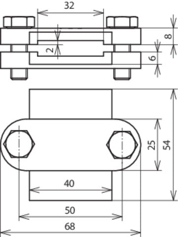Abrazadera de conexión y desconexión Dehn Fl 30mm MCI TZN - 455000