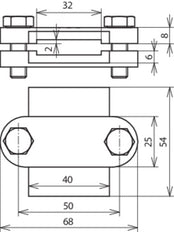 Abrazadera de conexión y desconexión Dehn Fl 30mm MCI TZN - 455000