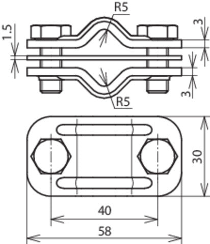 Pinza Desconectadora Bimetálica Cu-St/Tzn Para 2x Rd 8-10mm - 460517