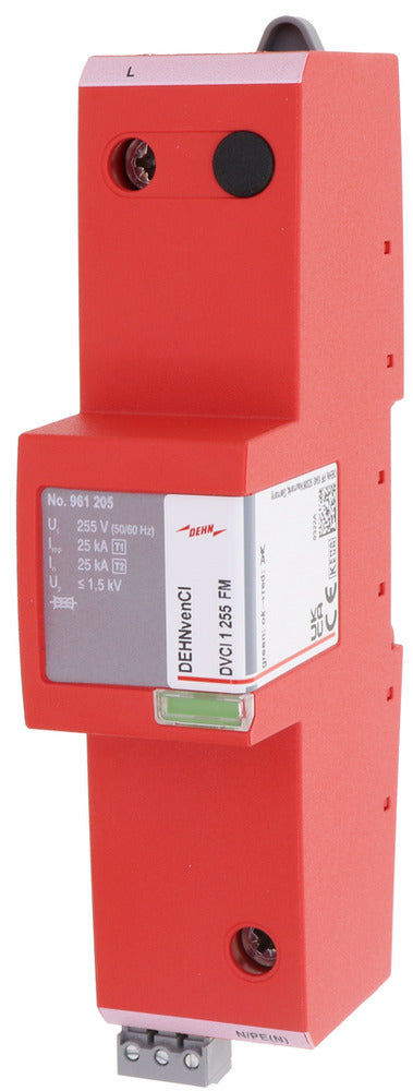 DEHN DVCI 1 255 FM Descargador Combinado Tipo 1+2 Protección Monofásica - 961205