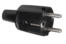 ABL Enchufe de PVC negro con toma de tierra 16A 250V - 1418-000 [5 piezas]