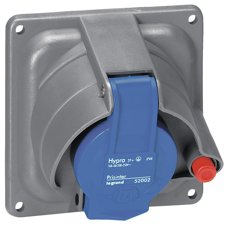 Toma de corriente empotrada con interruptor CEE 230V 16A 3P+A IP44 Hypra - 052003