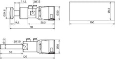 Kit de conexión Dehn HVI Power Long con material de montaje - 819142