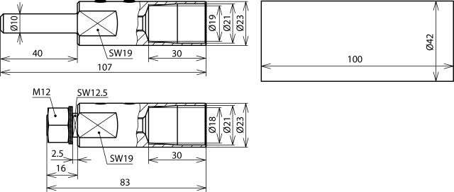 Kit de conexión de conductores largos HVI de Dehn con material de montaje - 819146