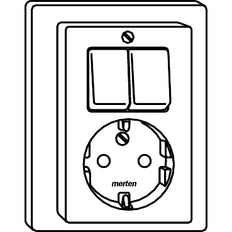 Interruptor y toma de corriente de la serie combinada M-Smart - 278219