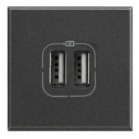 Legrand Axolute Antracita Fuente de alimentación USB 2V - BTHS4285C2