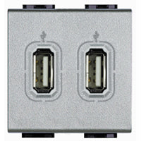 Bticino LivingLight Tech Fuente de alimentación USB 2V Aluminio - BTNT4285C2