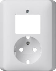 Gira Interruptor Combinado Cubreenchufe Sistema 55 Blanco Puro Mate - 092804