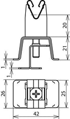 Dehn Soporte de Conductor de Techo de Acero Inoxidable 4-16mm Con Dehngrip - 206049