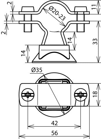 Soporte de conductores Dehn para conductores HVI/CUI con base de plástico - 275259