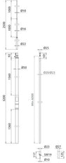 Conductor HVI Dehn 23mm Cu Con Tubo Soporte L 3200mm - 819338