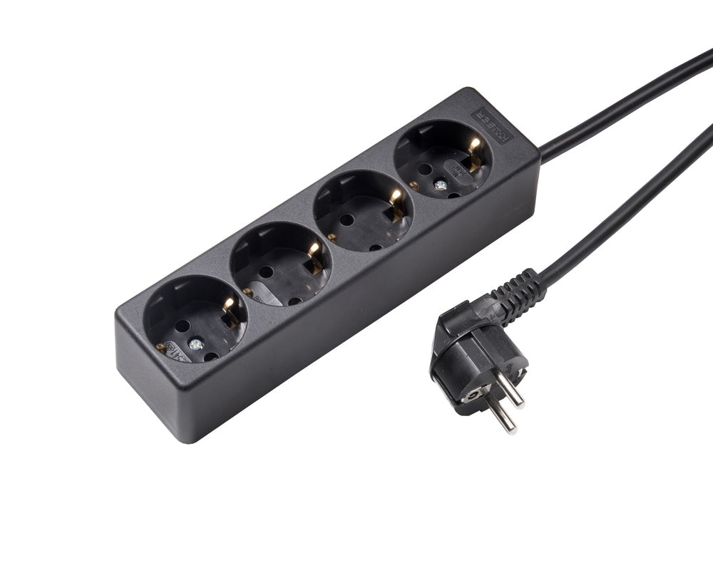 Regleta De 4 Salidas Martin Kaiser Con Cable De 1,5M Negro - 541ZL/15W/SW