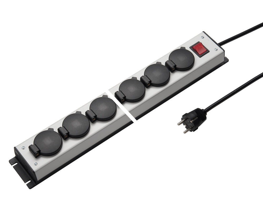 Regleta de 10 tomas de corriente Martin Kaiser con cable de 1,5 m - 1058ZL10L-SW15 [10 Piezas]