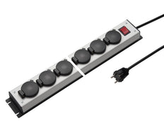 Martin Kaiser Regleta de enchufes 6 vías 90 grados Tapa Interruptor Cable 1,5m - 1058ZL6L-SW15 [10 Piezas]